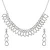 Efulgenz Indian Jewelry Sets for Women Bollywood Jewelry Crystal Austrian Diamond Choker Necklace Earrings Wedding Indian Jewelry Set for Women (Silver) view 1