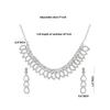 Efulgenz Indian Jewelry Sets for Women Bollywood Jewelry Crystal Austrian Diamond Choker Necklace Earrings Wedding Indian Jewelry Set for Women (Silver) view 3