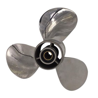 ARKDOZA 9 7/8x14 Stainless Steel Propeller for Yamaha 20-30HP Outboard Motor Pressed in Rubber Hub RH