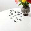 14 Pcs Black Punk Stainless Steel Fake Piercing Spike Rivet Cross Triangle Dangle Tassel Clip on Hoop Earrings Set for Women Men, Non Pierced Fake Stud Earrings (Black-Set A) view 2