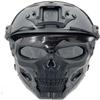 NC PJ Tactical Fast Helmet and Adjustable Airsoft Mask Skull Full Face MaskSuitable for Airsoft Paintball, Halloween, Role-Playing, Costume Parties and Movie Props view 1