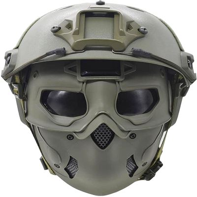 PJ Tactical Fast Helmet and Adjustable Airsoft Mask Skull Full Face MaskSuitable for Airsoft Paintball, Halloween, Role-Playing, Costume Parties and Movie Props, 21.2-23 Inch