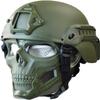 NC PJ Tactical Fast Helmet and Adjustable Airsoft Mask Skull Full Face MaskSuitable for Airsoft Paintball, Halloween, Role-Playing, Costume Parties and Movie Props view 1