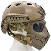 PJ Tactical Fast Helmet and Adjustable Airsoft Mask Skull Full Face MaskSuitable for Airsoft Paintball, Halloween, Role-Playing, Costume Parties and Movie Props, TAN, 21.2-23 in view 3