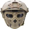 NC PJ Tactical Fast Helmet and Adjustable Airsoft Mask Skull Full Face MaskSuitable for Airsoft Paintball,Halloween,Role-Playing,Costume Parties and Movie Props,tan,21.2-23in view 1