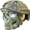 NC PJ Tactical Fast Helmet and Adjustable Airsoft Mask Skull Full Face MaskSuitable for Airsoft Paintball, Halloween, Role-Playing, Costume Parties and Movie Props view 2