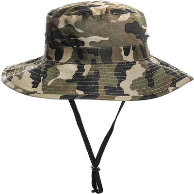 Boys Camo Sun-Bucket-Hat Summer Outdoor Safari Fishing-Hat Boonie-Cap for Toddler Kids