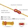Hikeman 10 Pack 4mm Camping Rope Reflective Outdoor Guy Lines with Aluminum Guyline Adjuster Tensioners Nylon Tent Tie Downs for Hiking Backpacking Tarp,Canopy Shelter (White) view 2