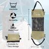 Deluxe Recycles Portable Mesh Trash Bag for Boat - Washable Leakproof Outdoor Garbage Bags for Boat, Kayak or Camper  Lightweight & Large Capacity Bin Bag (Beige) view 2