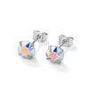 035 Sparle Crystal.925 Sterling Silver Earring Stud with Gift Box,Men Women view 1