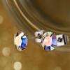 035 Sparle Crystal.925 Sterling Silver Earring Stud with Gift Box,Men Women view 4