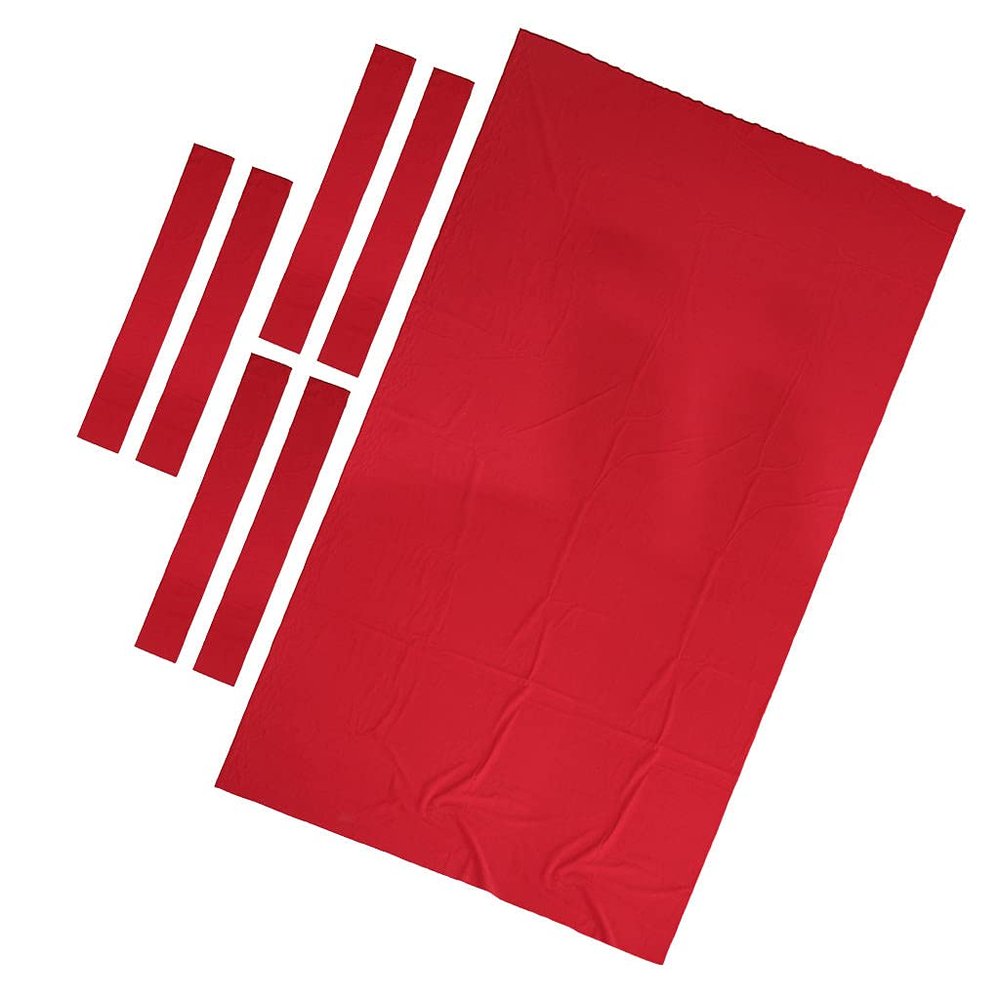 Milageto 9ft Pool Table Replacement Kit 0.6mm Thick, Wear-Resistant and, Red, 2.8x1.5m