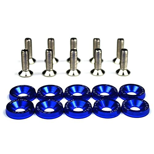 10Pcs Electric Scooter Fasteners Screws Handle Bar Screws Washers for Dualtron 1 2 3 Thunder Eagel Ultra Zero 9 KAABO Parts (Blue)