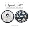 catazer Bicycle Freewheel 8/9/10/11 Speed Bike Cassette 11-32T/11-36T/11-40T/11-42T /11-46T /11-50T Mountain Bike Cassette Compatible with Shimano Sram(Except XD) (11S 11-42T) view 2