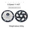 catazer Bicycle Freewheel 8/9/10/11 Speed Bike Cassette 11-32T/11-36T/11-40T/11-42T /11-46T /11-50T Mountain Bike Cassette Compatible with Shimano Sram(Except XD) (8S 11-40T) view 2