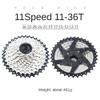 catazer Bicycle Freewheel 8/9/10/11 Speed Bike Cassette 11-25T/11-28T/11-32T/11-36T Road Bike Cassette Compatible with ShimanSram(Except XD) (11S 11-36T) view 2