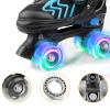 Kids Roller Skates for Boys Girls Children Beginners, 4 Sizes Adjustable Roller Skates for Youth Adult, Child Big Kid Skates with Light up Wheels for Outdoor Indoor Sports - Large view 3