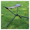 Nuojie Camping Folding Chair Outdoor Folding Footstool Portable Recliner Footstool with Long Legs Can Be Used with Folding Chair (Color : Black) view 2