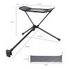Nuojie Camping Folding Chair Outdoor Folding Footstool Portable Recliner Footstool with Long Legs Can Be Used with Folding Chair (Color : Black) view 3