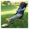 Nuojie Camping Folding Chair Outdoor Folding Footstool Portable Recliner Footstool with Long Legs Can Be Used with Folding Chair (Color : Black) view 4