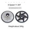 catazer Bicycle Freewheel 8/9/10/11 Speed Bike Cassette 11-32T/11-36T/11-40T/11-42T /11-46T /11-50T Mountain Bike Cassette Compatible with Shimano Sram(Except XD) (8S 11-36T) view 2