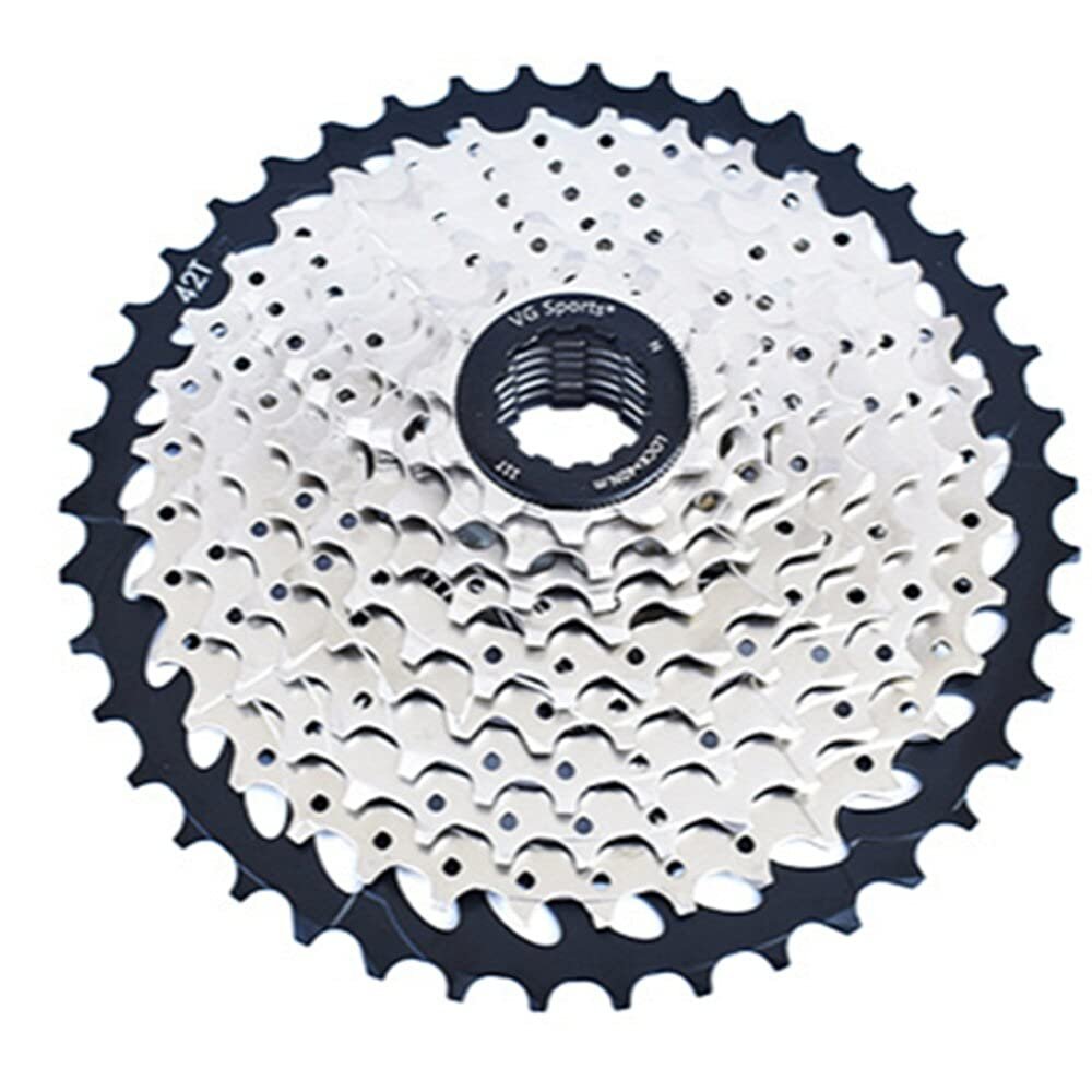catazer Bicycle Freewheel 8/9/10/11 Speed Bike Cassette 11-32T/11-36T/11-40T/11-42T /11-46T /11-50T Mountain Bike Cassette Compatible with Shimano Sram(Except XD) (10S 11-42T)