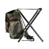 Nuojie Camping Folding Chair 2 in 1 Folding Fishing Chair Backpack Camo Oxford Cloth Fishing Chair Stool and Fishing Bag Outdoor Hunting Rock Climbing view 2