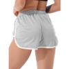 Hansber Women's Dolphin Shorts Drawstring Workout Running Shorts Quick Dry Athletic Gym Yoga Swim Shorts Gray X-Large view 3