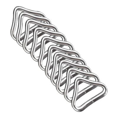 Tookie Trampoline Triangle Buckle, 10pcs High Strength Erosion Resistance Metal Triangle Ring Buckle V-Rings for Trampoline Replacement Repair