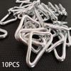 Tookie Trampoline Triangle Buckle, 10pcs High Strength Erosion Resistance Metal Triangle Ring Buckle V-Rings for Trampoline Replacement Repair view 3