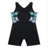 YONGHS Kids Girls One Piece Swimsuit Racer Back Swimwear Sleeveless Rashguards Bathing Suit Pink Lily&Black 14 Years view 4