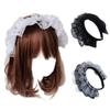 Girls Lace Hair Hoop with Multilayer Lace Headdress Cute Maid Headpiece Kawaii Anime Gothic Cosplay Headband lace Hair Hoop Multilayer lace view 2