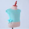 Kaerm Kids Girls Ballet Gymnastics Dance Shirts Tops Mesh Cover Up Workout Training Tee Activewear Mint Green 3-4 view 4
