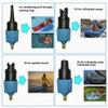 FIPASEN Paddle Board Pump Adapter, Compressor Air Valve Converter, Air Pump Adapter with 4 Air Valve Nozzles for Inflatable Boat, Stand Up Paddle Board - for Use Only with 7mm Bore Air Hose Ports view 2