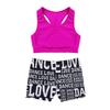 Hedmy Kid Athletic Crop Top and Booty Shorts Gymnastic Dance Sports Outfit Girls 2 Pieces Dancing Set Swimsuit Type A 3-4 Years view 3