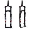 catazer Bike Air Suspension Fork, 27.5/29 Inch MTB Fork 140mm Travel, Tapered Tube 1-1/8 and 1-1/2 Mountain Bike Fork Thru Axle 15mm100mm with Rebound Damping (Black-Hydraulic-Lockout,27.5") view 2