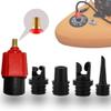 FIPASEN Paddle Board Pump Adapter, Compressor Air Valve Converter, Air Pump Adapter with 4 Air Valve Nozzles for Inflatable Boat, Stand Up Paddle Board - for Use Only with 7mm Bore Air Hose Ports view 1