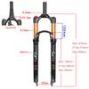 catazer MTB Air Suspension Fork, 26/27.5/29er Travel 120mm, QR 9mm Hydraulic/Remote Lockout Standard Tapered Stem Tube XC AM Ultralight Mountain Bike Front Forks (Tapered-Hydraulic Lock,29") view 3