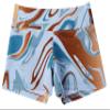 Dancina Little Girls Gymnastics Dance Shorts 5 Aqua Gold view 4