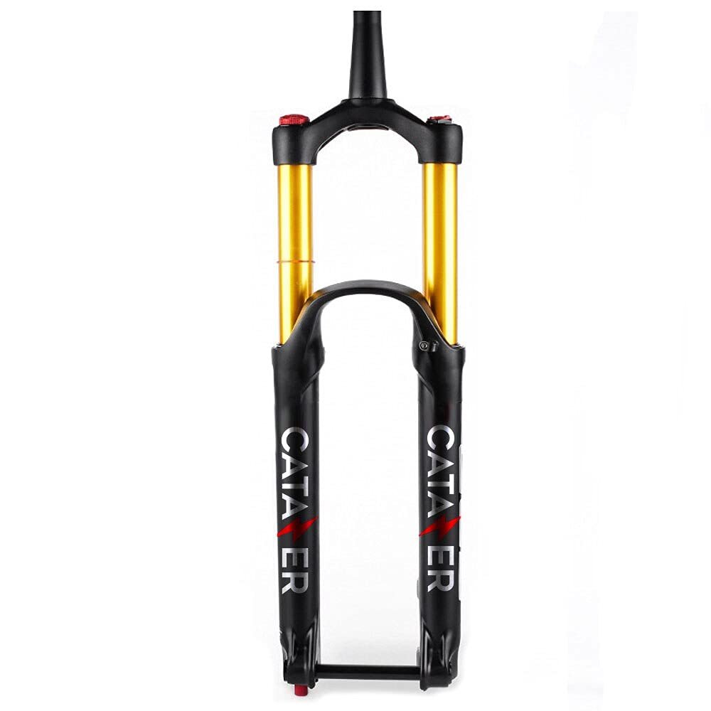 catazer 27.5er MTB Air Suspension Fork 170mm Travel, 110x15mm Boost Thru-Axle, 36mm Inner Tube, Tapered Hydraulic Lockout, Rebound Damping for AM/FR/DH (27.5er)