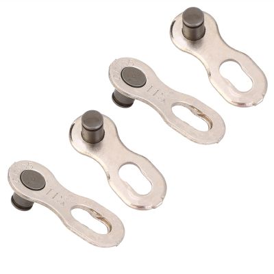 Bicycle Accessories 2 Pairs/lot 11 Speed Mountain Road Bike Chain with Original Buckle Bicycle Chain Link Joint Bicycle Parts Bike Parts (Color : Silver)