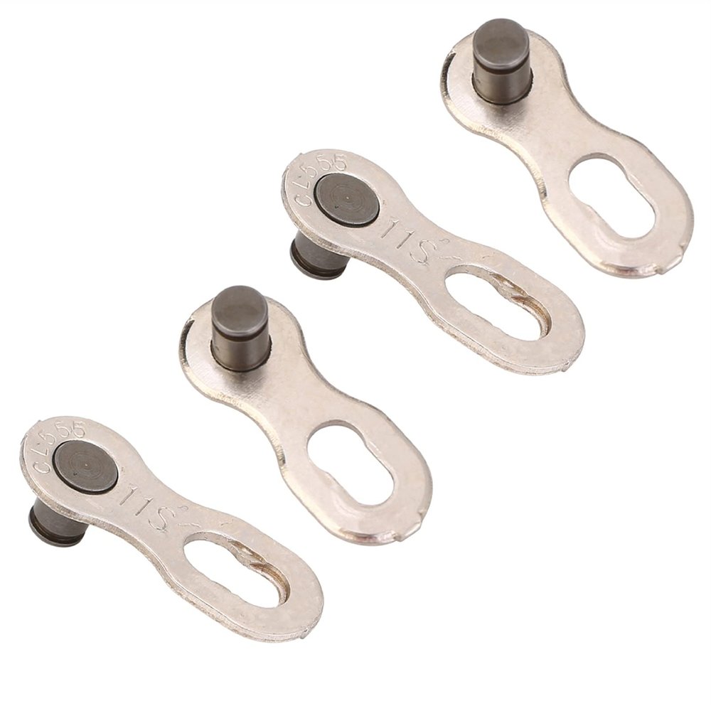 Bicycle Accessories 2 Pairs/lot 11 Speed Mountain Road Bike Chain with Original Buckle Bicycle Chain Link Joint Bicycle Parts Bike Parts (Color : Silver)
