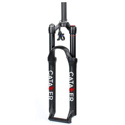catazer Mountain Bike Fork 26 27.5 29 inch, Travel 120mm MTB Air Fork, Ultralight Bicycle Suspension Front Forks Disc Brake Fit XC/AM/FR Cycling (Straight Remote Lockout,26er)