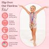 Dancina Set Girls Gymnastics Outfit Leotard and Shorts Size 10 Pink Gold view 3