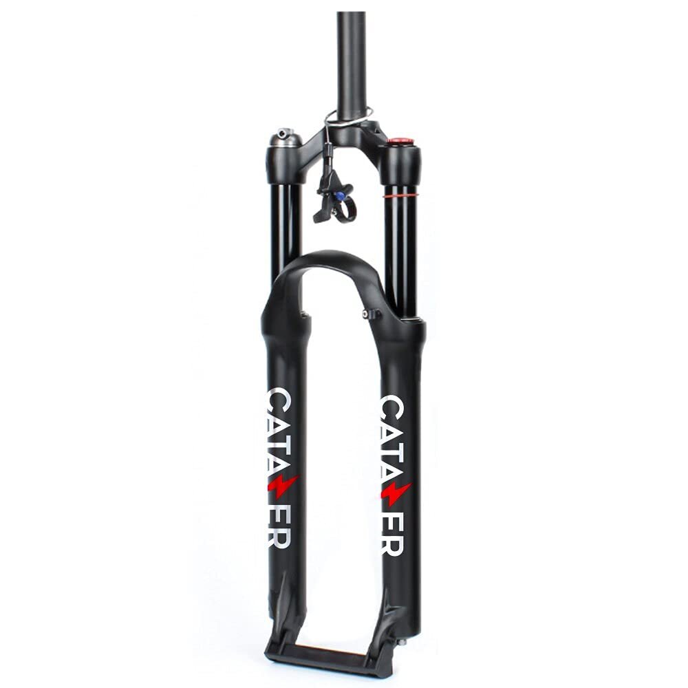 catazer Mountain Bike Fork 26 27.5 29 inch, Travel 120mm MTB Air Fork, Ultralight Bicycle Suspension Front Forks Disc Brake Fit XC/AM/FR Cycling (Straight Remote Lockout,29er)