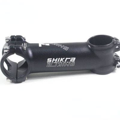 QQY Bike Stem Clamp Aluminum Alloy MTB Handlebar Mountain Bike Stem Cycling Road 31.8 * 45/55/65/70/80/90/100/110mm Negative Angle Aluminium Short Handlebar (100mm 7 black with white label)