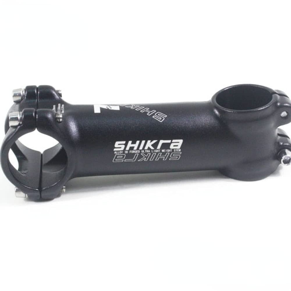 QQY Bike Stem Clamp Aluminum Alloy MTB Handlebar Mountain Bike Stem Cycling Road 31.8 * 45/55/65/70/80/90/100/110mm Negative Angle Aluminium Short Handlebar (100mm 7 black with white label)