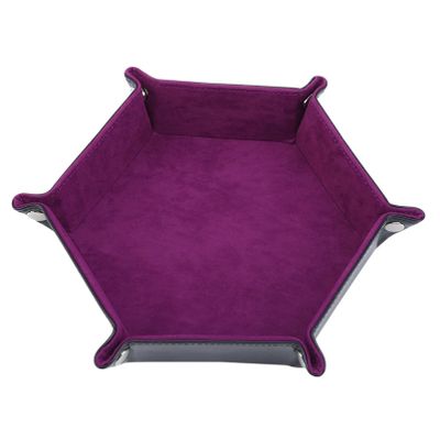 DAIHUI Foldable Hexagon Storage Box Dice Tray Creative Desktop Accessories Storage Box(Purple)