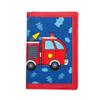 Leyeve wallet,Teen Wallet with Coin Pocket,RFID Trifold Canvas Outdoor lovely cartoon Wallet with Zipper for Kids - Firetruck view 1