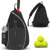 Ytonet Tennis Bag, Tennis Sling Backpack Crossbody Water Resistant for Men Women, Compatible for Pickleball Badminton Rackets view 1